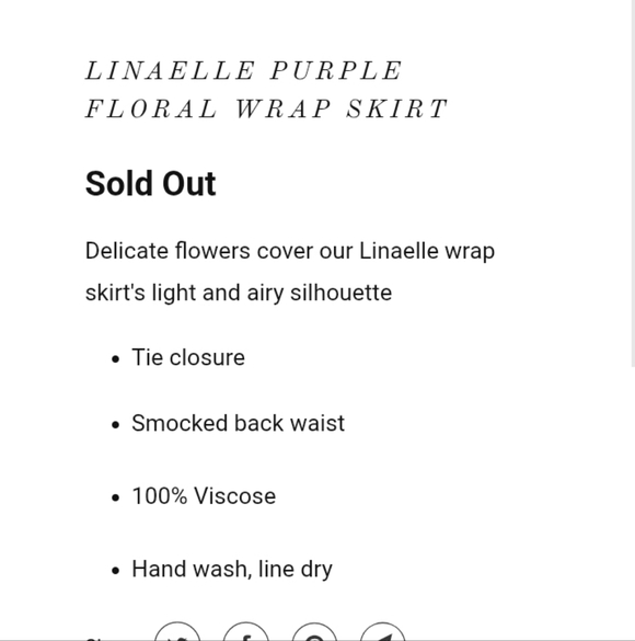 NEW Free People Linaelle Purple Floral Wrap Skirt Midi Ruffled Size S - Picture 8 of 8